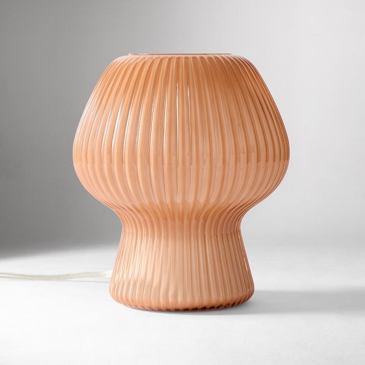 Lampe de table en verre strié Novarise – Éclairage d'appoint en verre texturé