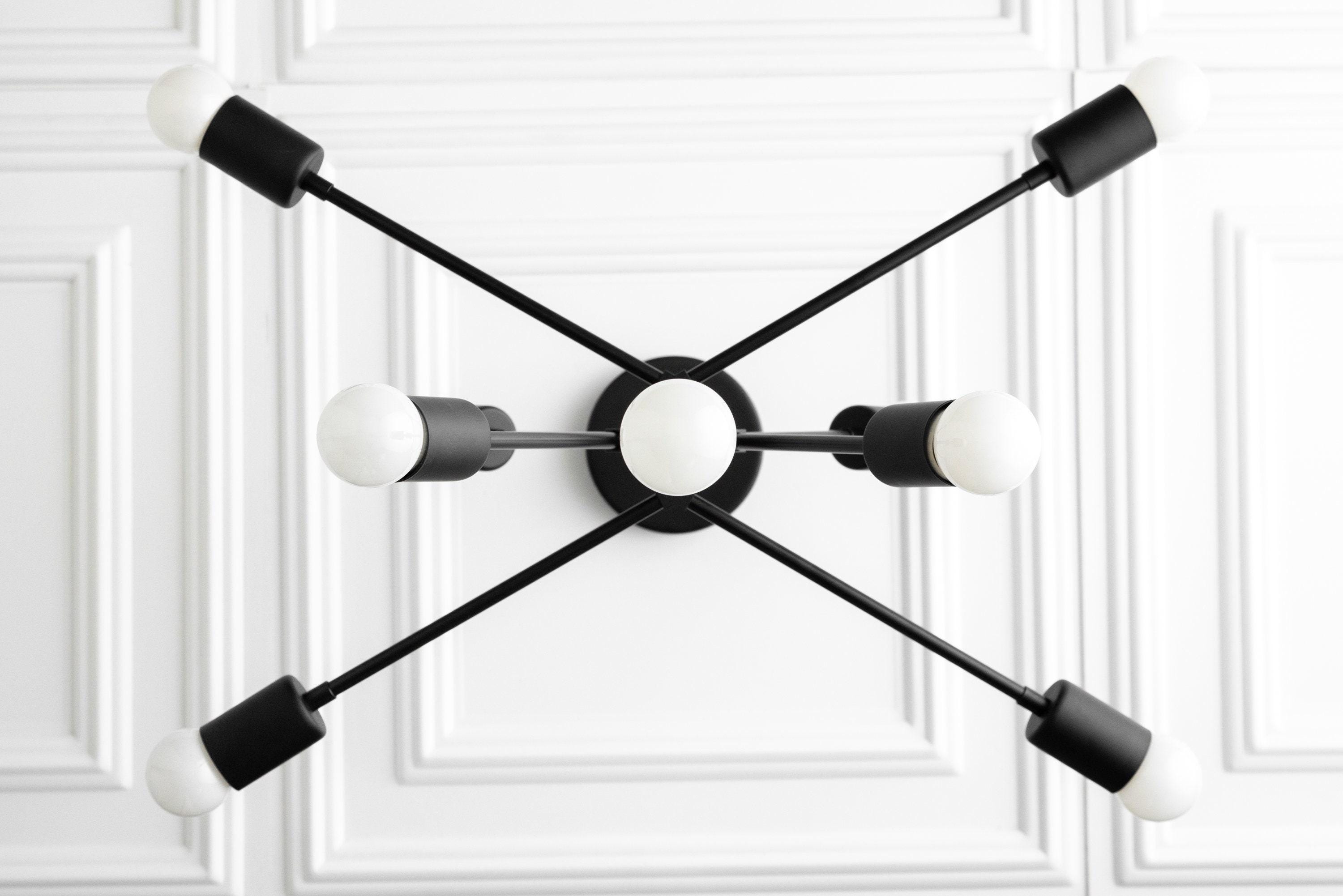 Mobilux Line Modern Chandelier - Mid Century Ceiling Light Fixture