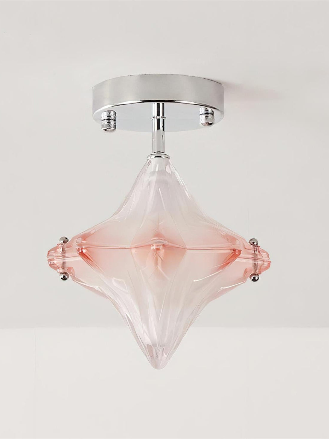 Art Deco Star Ceiling Lamp -Frosted Glass Fixture for Hallway & Entryway -Astris Ceres