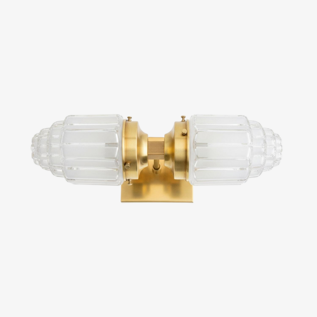 Tierlux Glass Art Deco Wall Sconce - Glass Frosted Globes with Skyscraper Globe