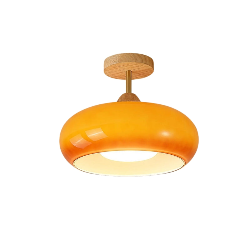 Bauhaus Pot Ceiling Light – Retro Glass Flush Mount for Modern Homes