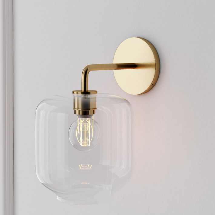 Lumivelle Pebble Sconce - Stylish Wall Light - Glass & Metal, Energy Efficient