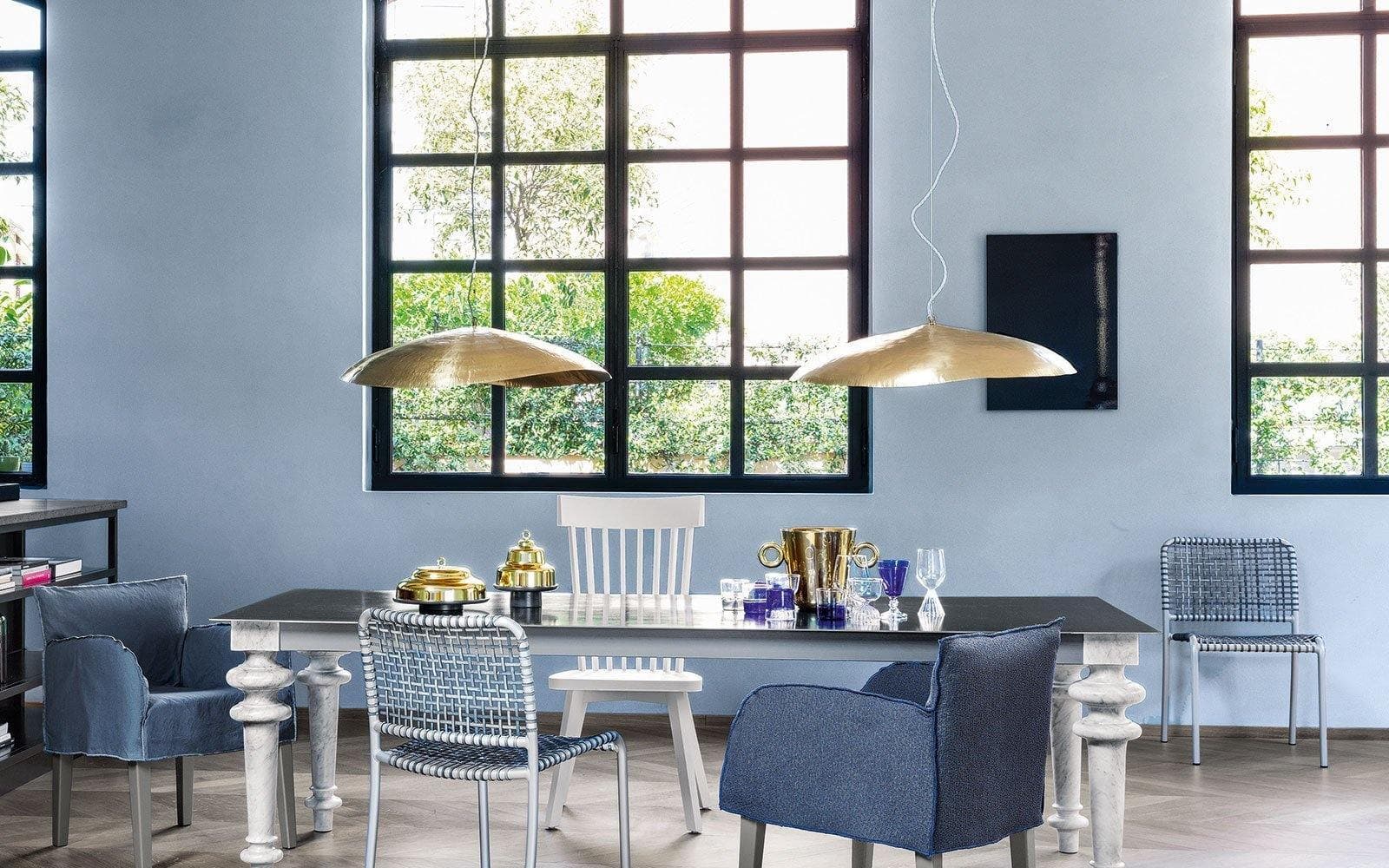 Hammered Brass Suspension Light