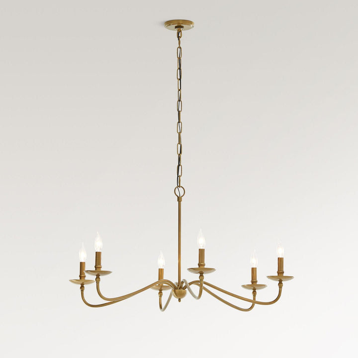 Lustre Rowan en fer intemporel au design bougie – Éclairage d'intérieur industriel pour chambre