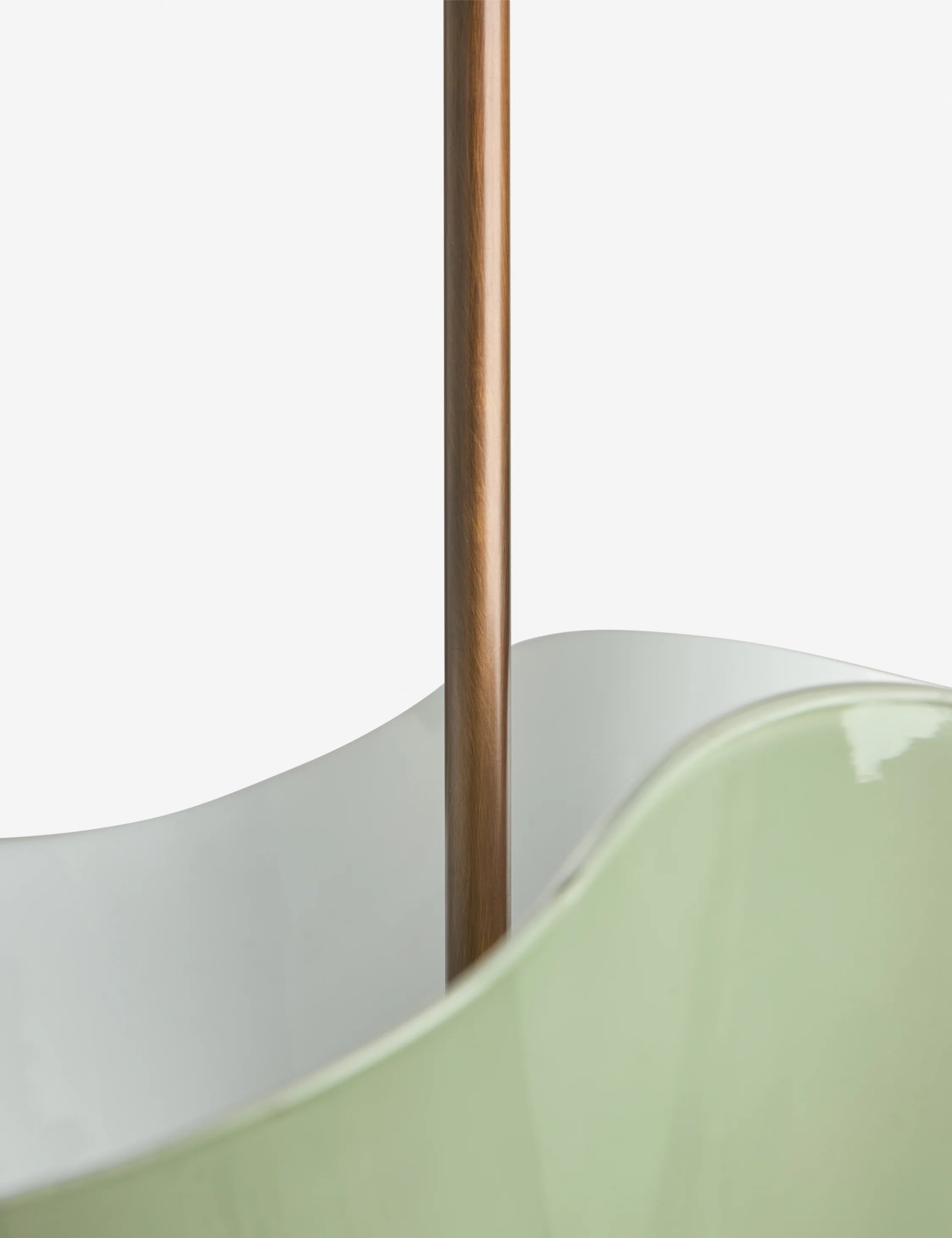 Bellina Radner Pendant Light – Colored Glass Shade with Brass Detail for Modern Spaces