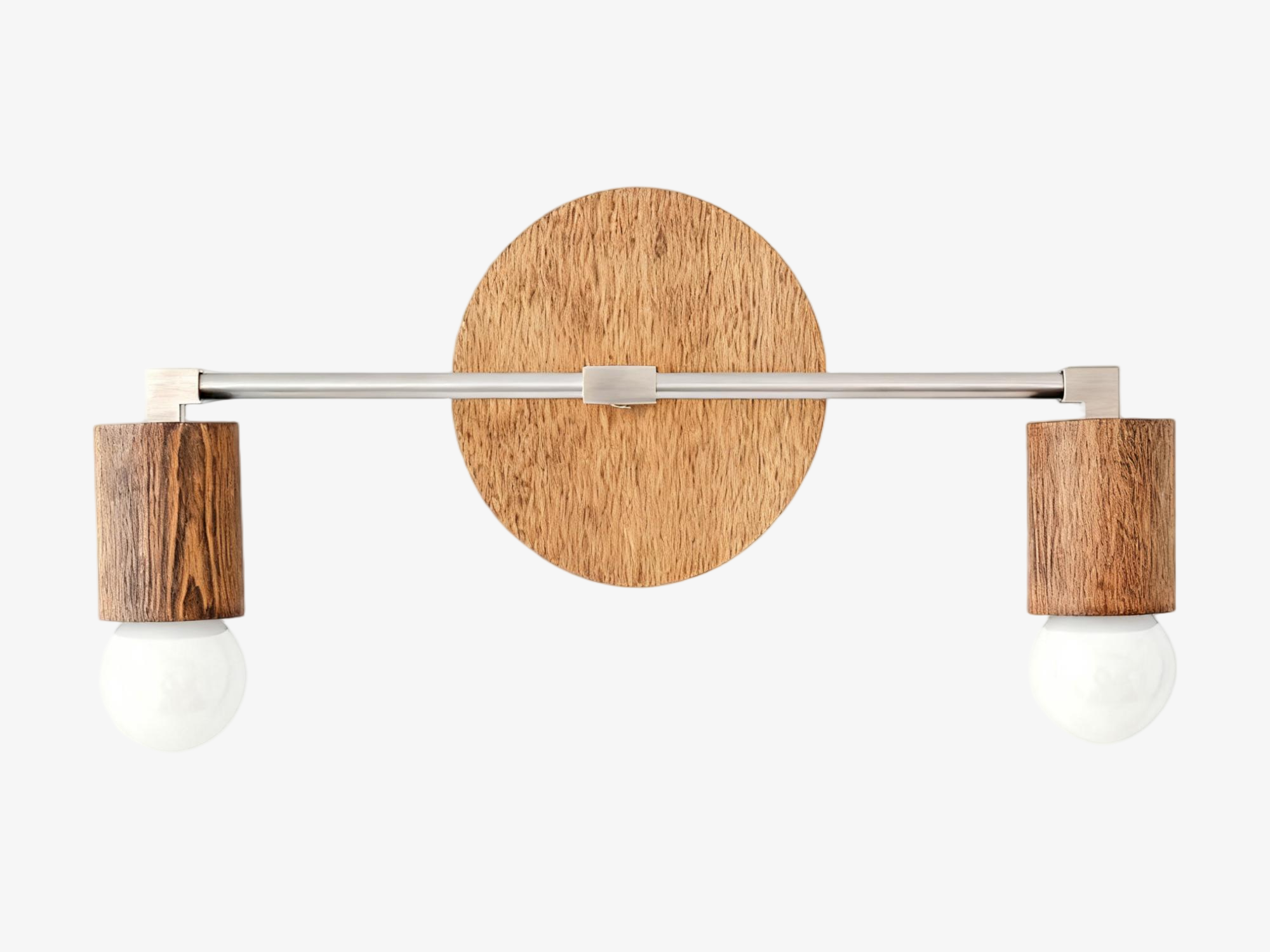 Mobilux Line Wood and Vanity Light - Bohemian Bathroom Lighting Fixture