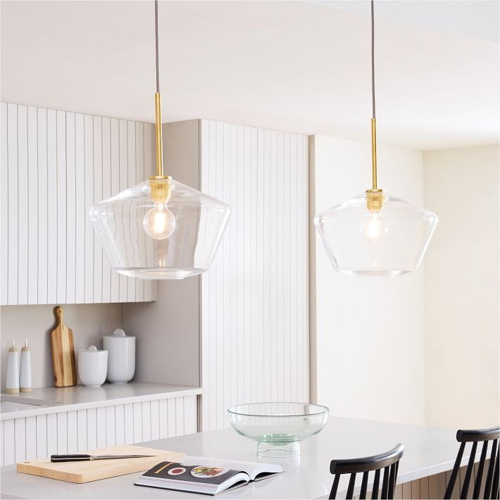 Merin Transparent Glass Sculpture Geometric Pendant light