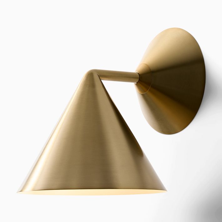 Brivana Sconce Wall Light - Brass Modern Lighting for Bedroom & Hallway