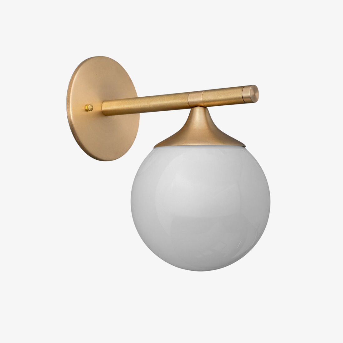 Glorica Glass Wall Sconce - Frosted Globe Light