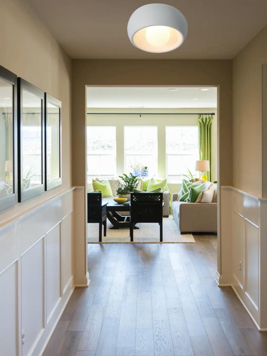 Modern Glass Metal Ceiling Light in Walnut for Indoor Lighting