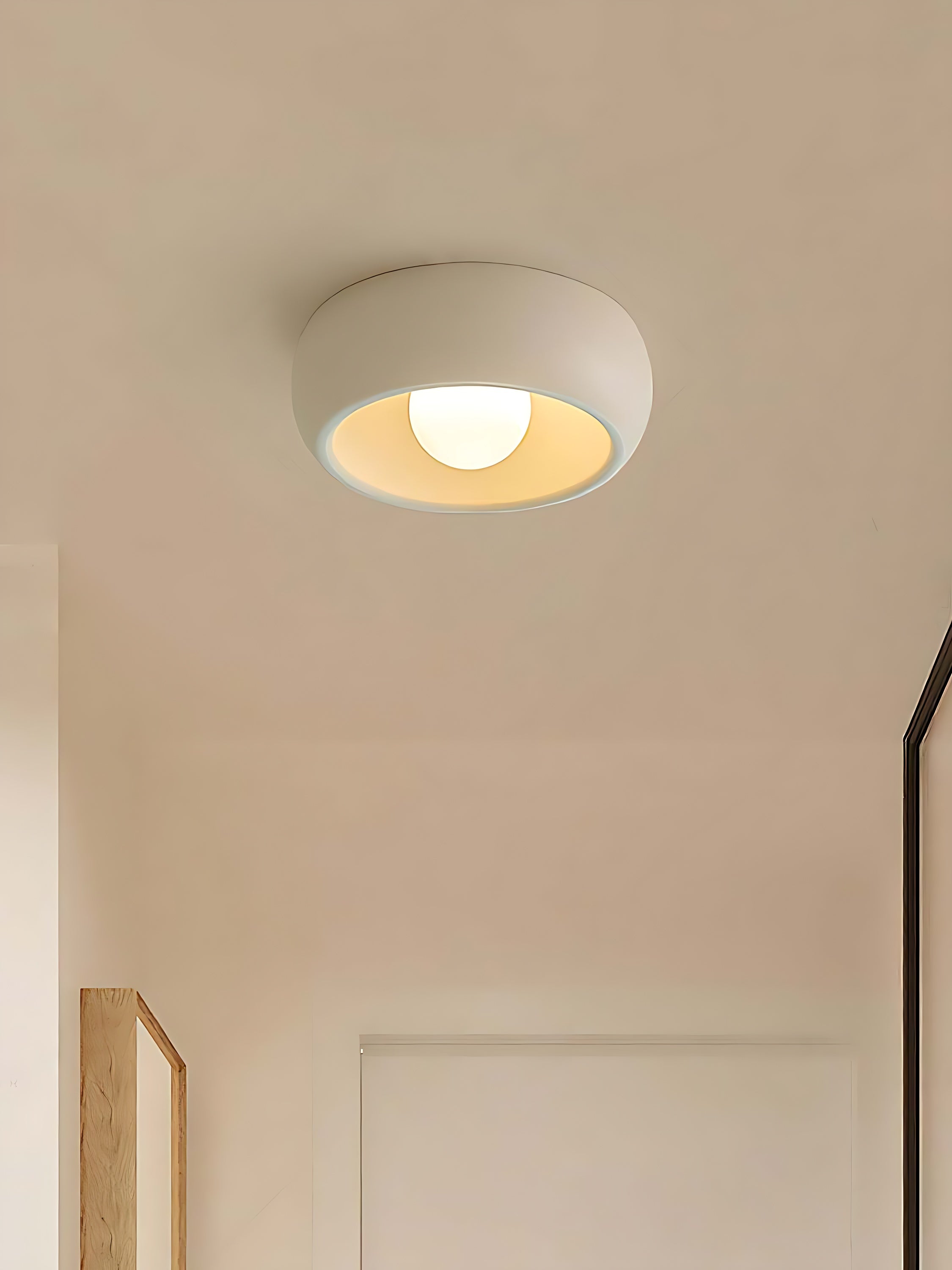 Modern Glass Metal Ceiling Light in Walnut for Indoor Lighting