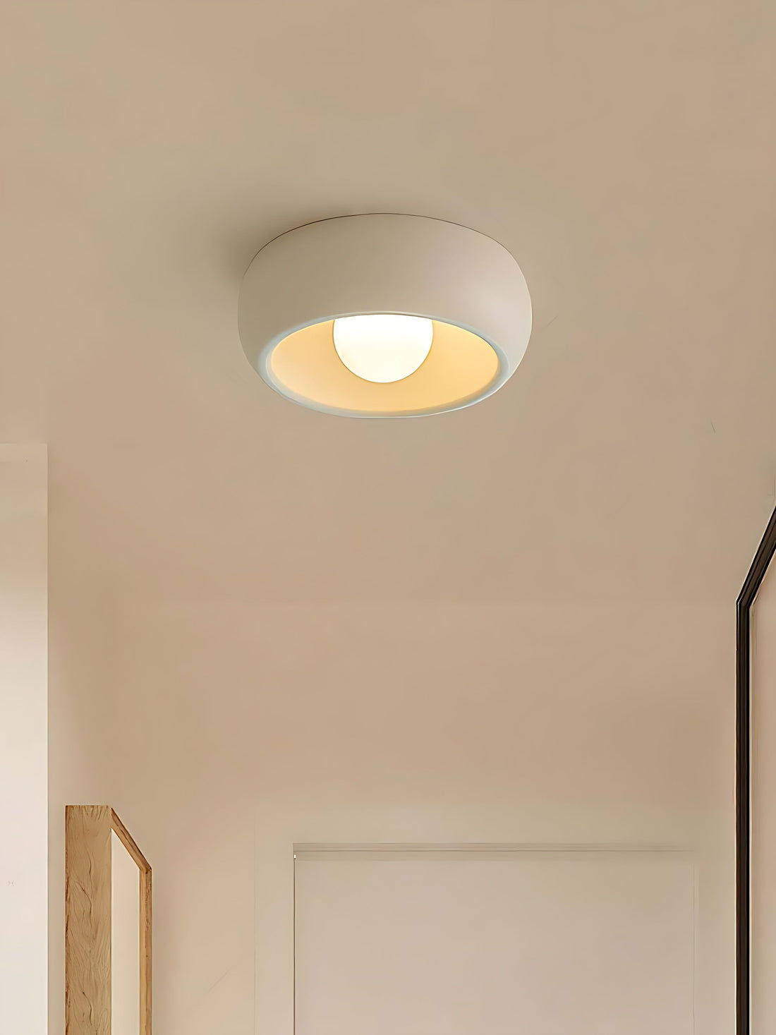 Plafonnier moderne en métal et verre, couleur noyer, pour l'éclairage intérieur