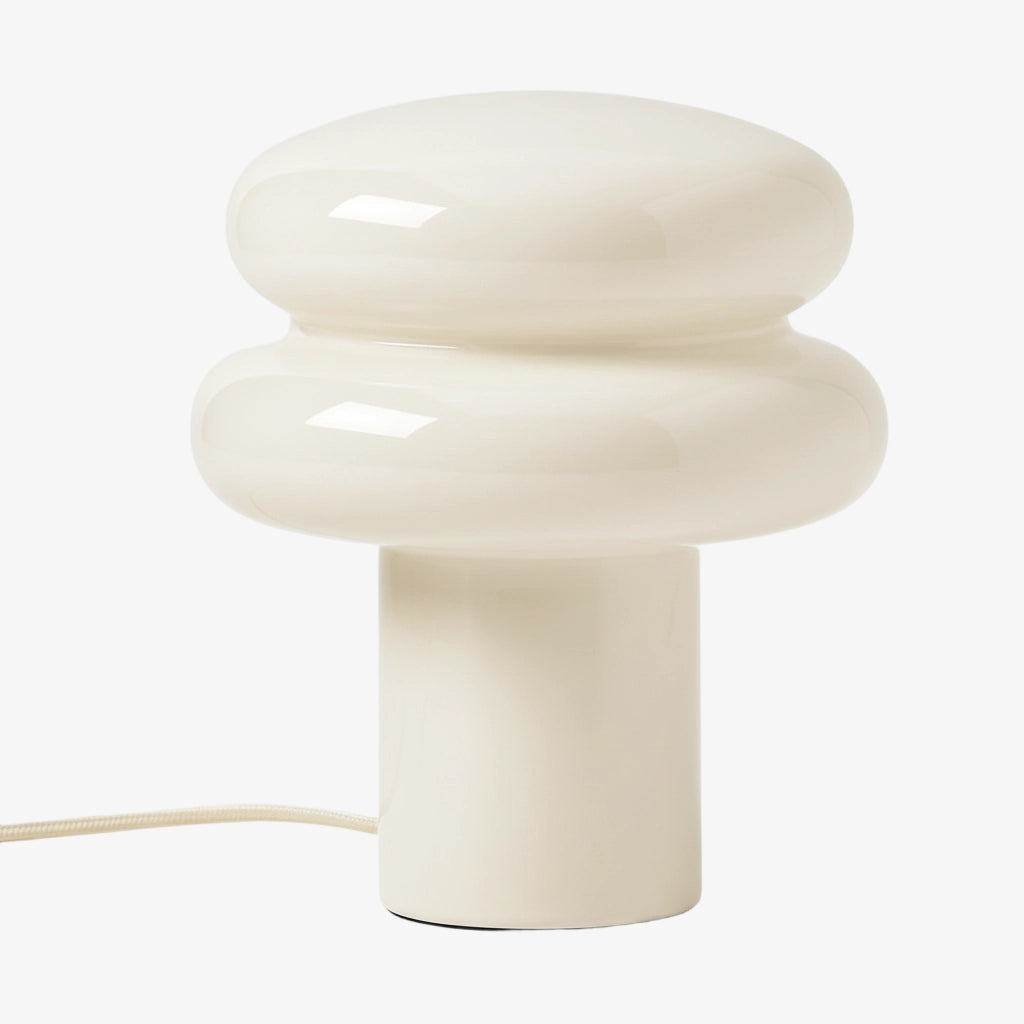 Small Opal Table Lamp - Mushroom Glass Lamp for Living Room