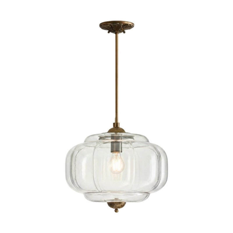 Eloise Vintage Pendant Light - Glass Semi-Flush Mount for Kitchen