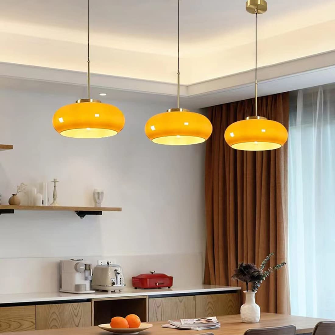 Glass Pot Pendant Light – Vintage Bauhaus Style for Dining Room