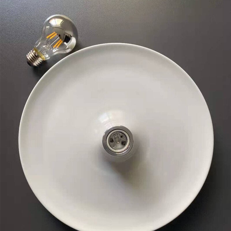 Plafonnier disque élégant de l'ère spatiale, chrome, or, blanc, noir, non dimmable
