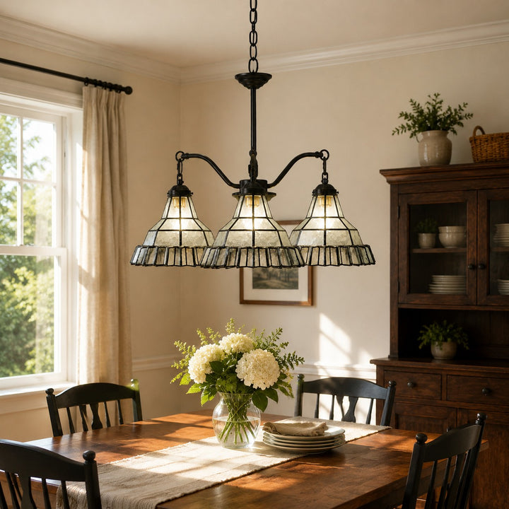 Vintage Stained Glass Pendant Light 4