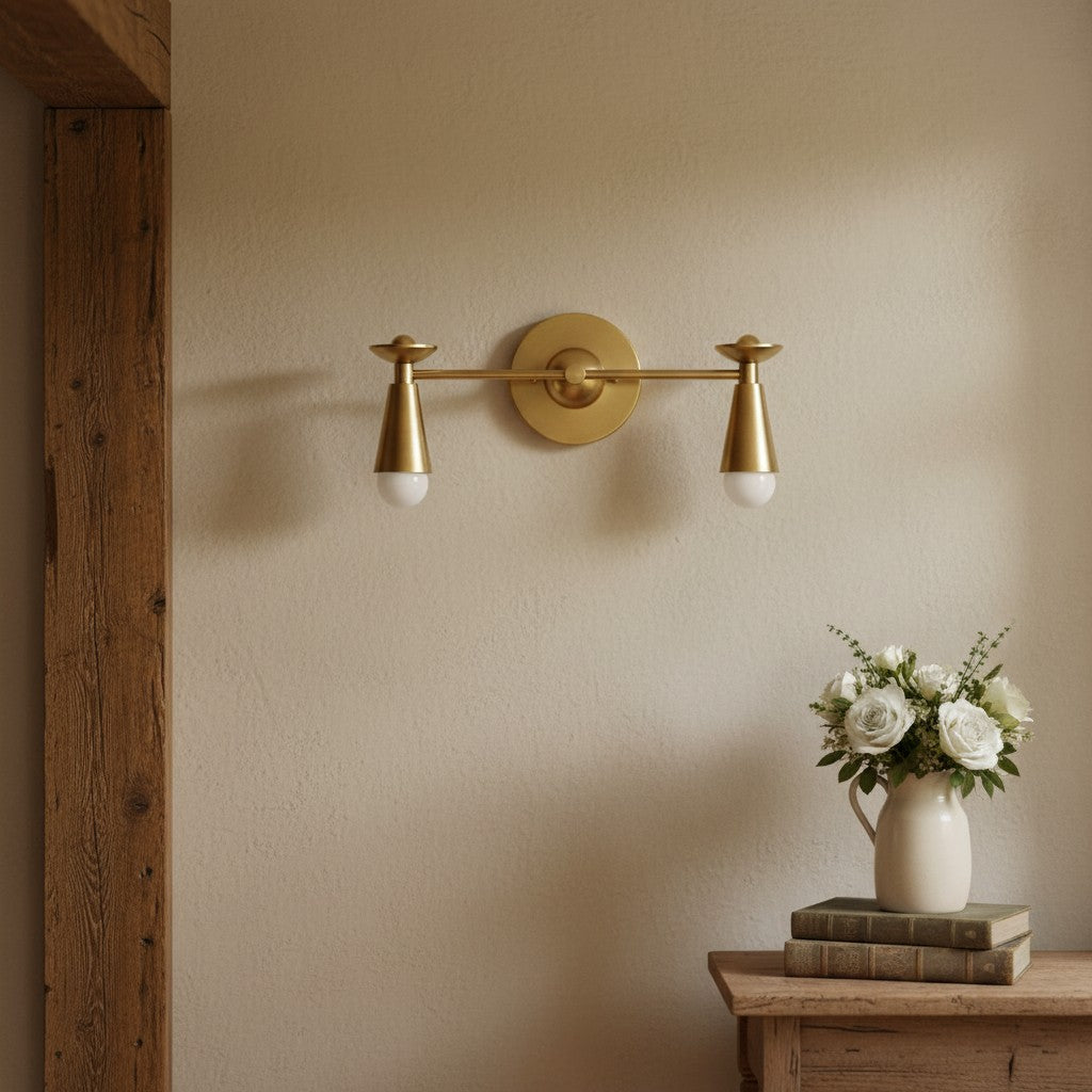 Pyralis Cone Modern Art Deco Lighting - Vintage Style Vanity Sconce Light
