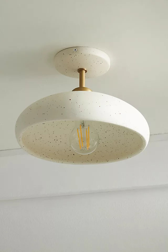 Radiica Ceramic Speckled Ceiling Light –  Handcrafted Lighting Accent