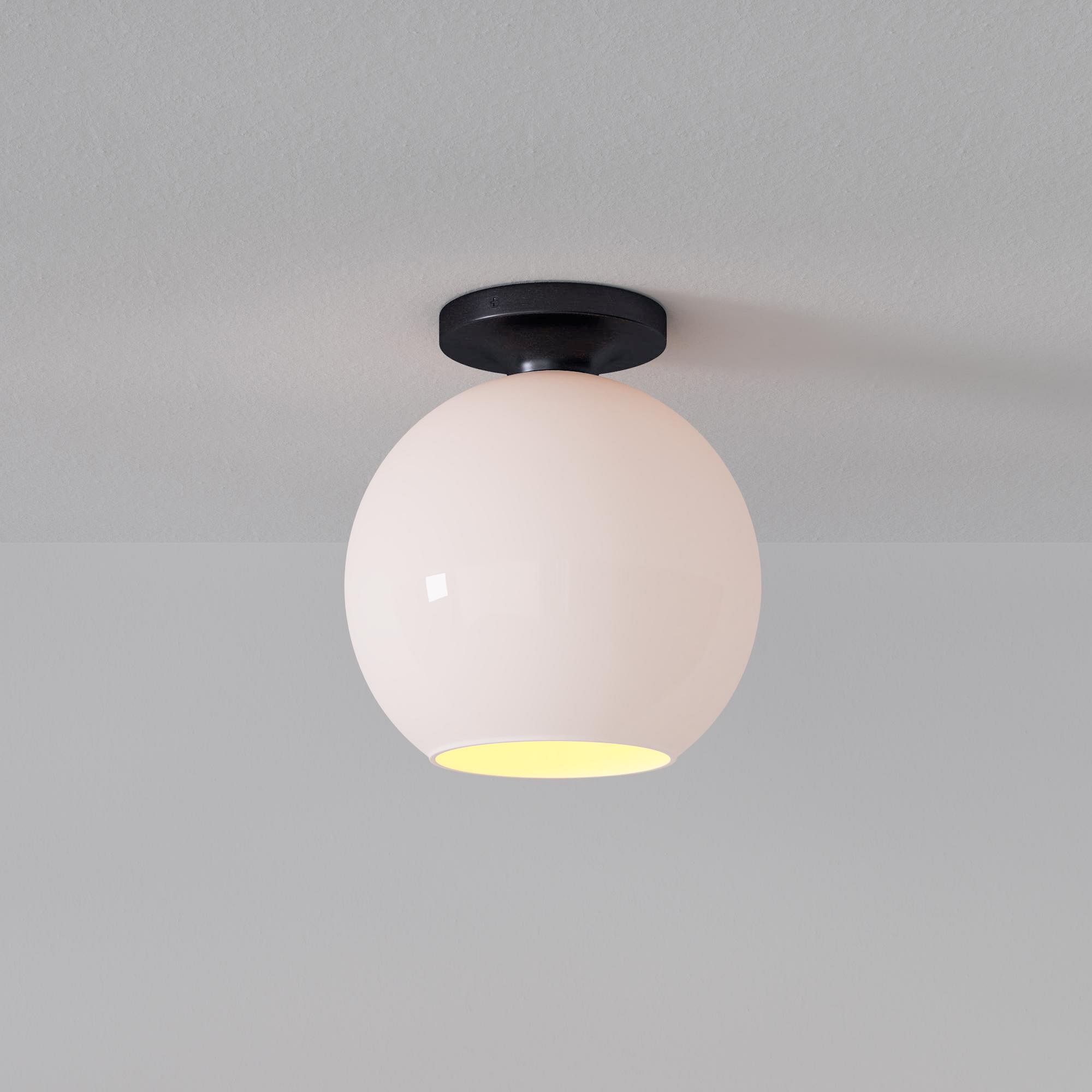 Selvion Modern Globe Ceiling Light - Damp-Rated Bathroom Lighting - Luxe Glass Shade