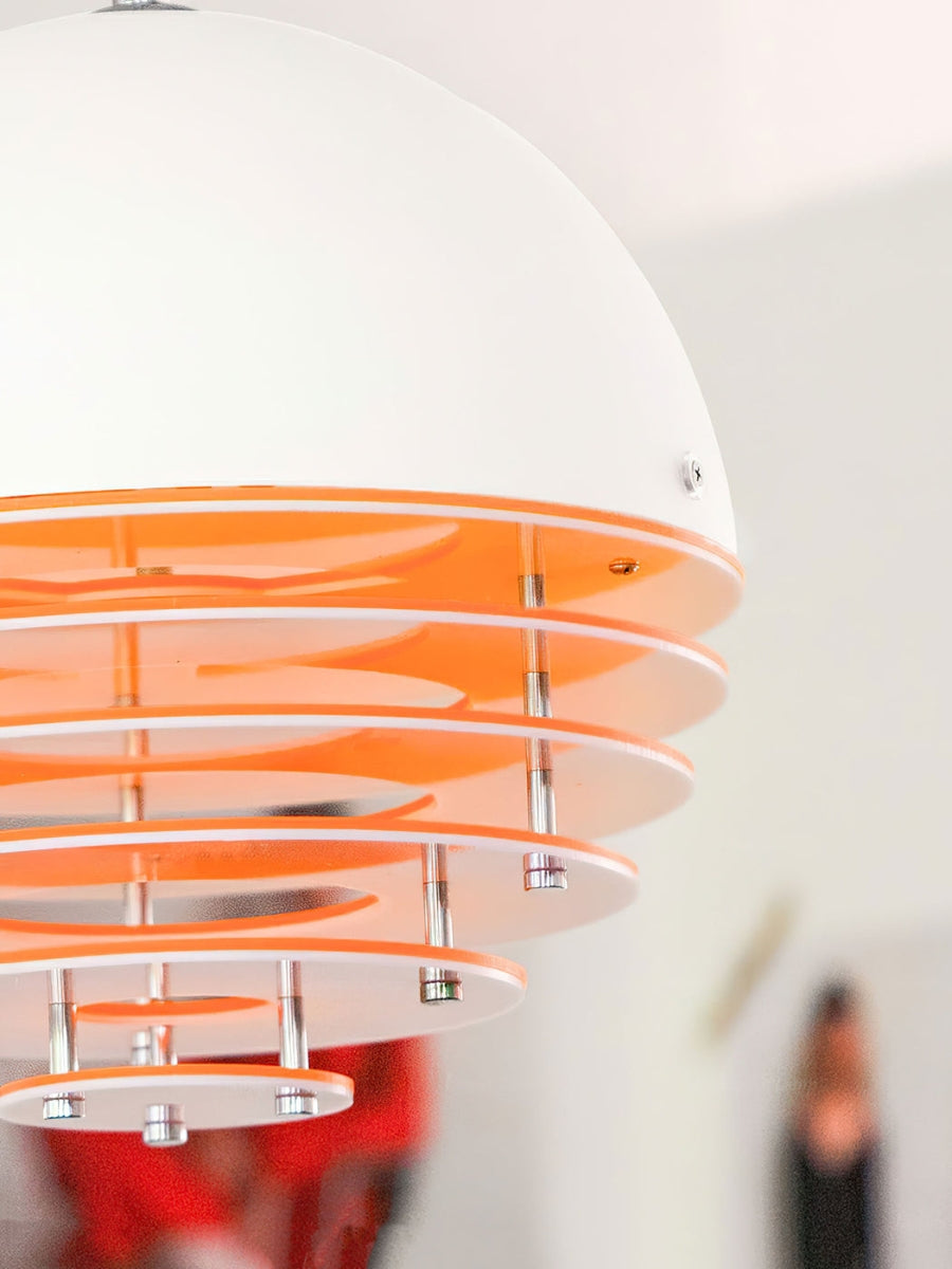 Glass & Acrylic Bauhaus Pendant - Elegant Sunset Glow Living Room Light