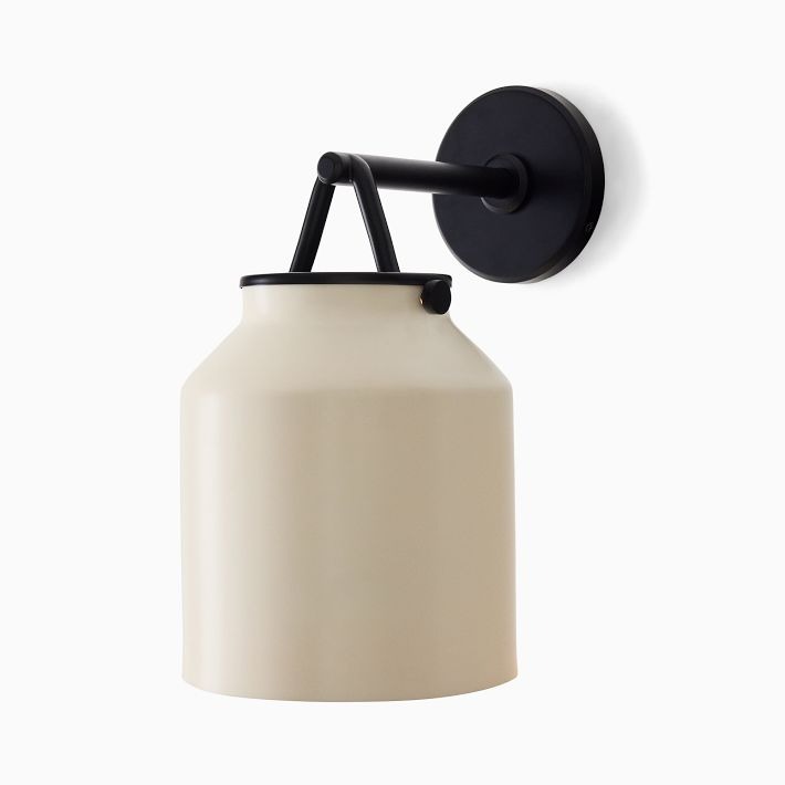 Applique murale d'extérieur minimaliste Hanton – Applique industrielle en métal mat pour espaces modernes
