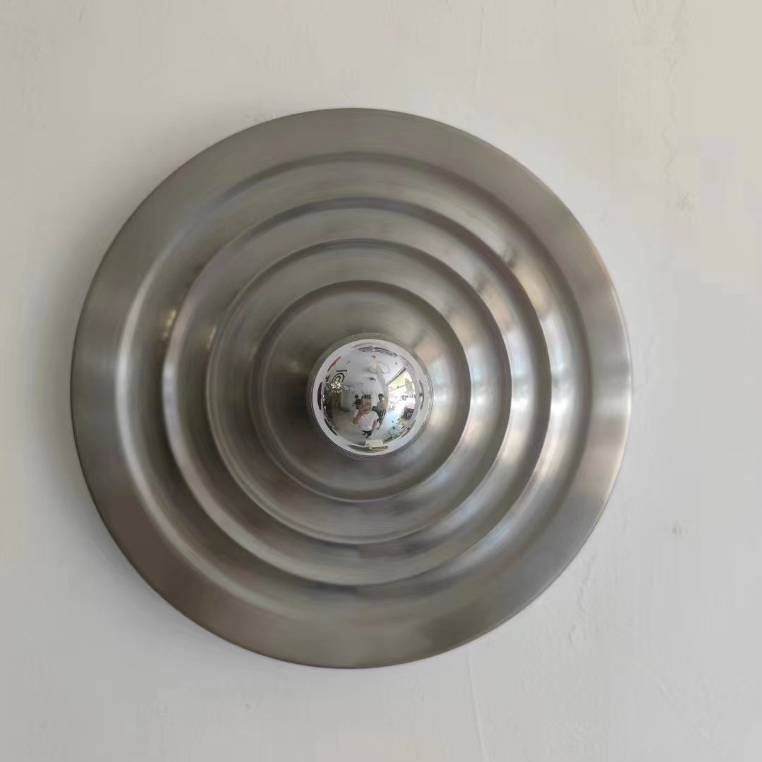 Plafonnier disque élégant de l'ère spatiale, chrome, or, blanc, noir, non dimmable