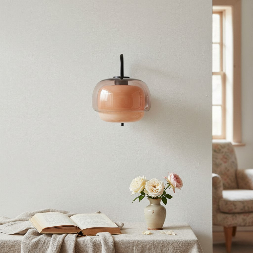 Clinco Colored Modern Vintage Glass Wall Lamp - Soft Mushroom Glow