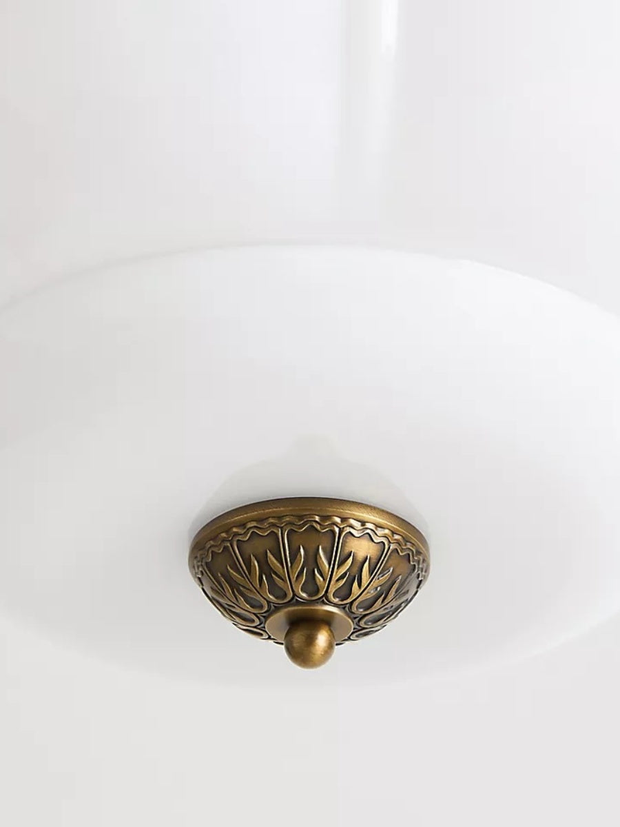 Plafonnier élégant en verre vert