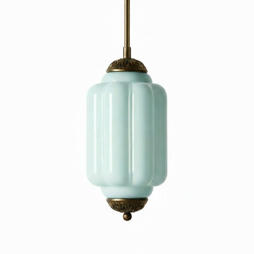 Eloise Vintage Glass Chandelier - Milk Glass Home Accent