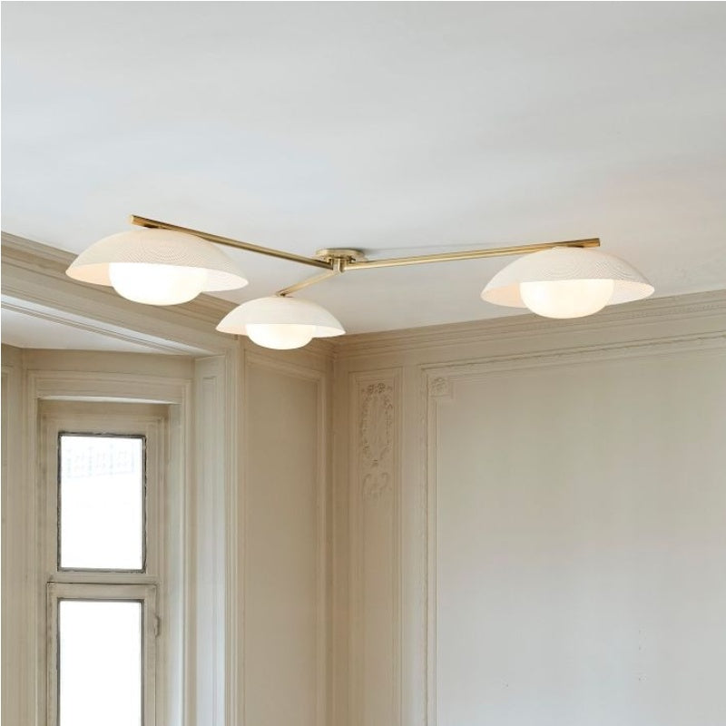 Elorina 3-Light Flush Mount Glass/Metal Ceiling Light - A Stylish Fixture for Modern Spaces