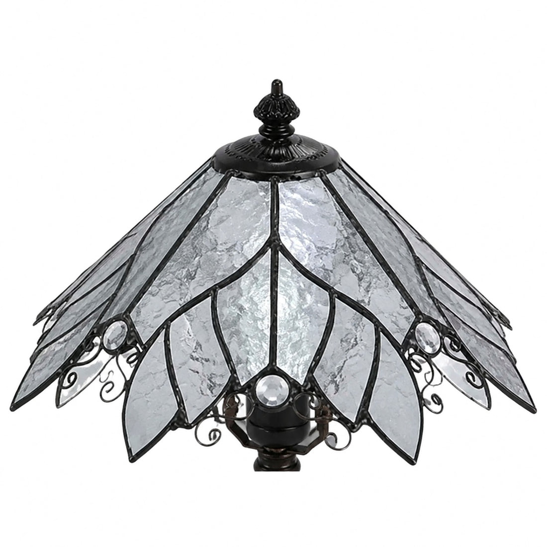 Vintage Tiffany stained glass table lamp