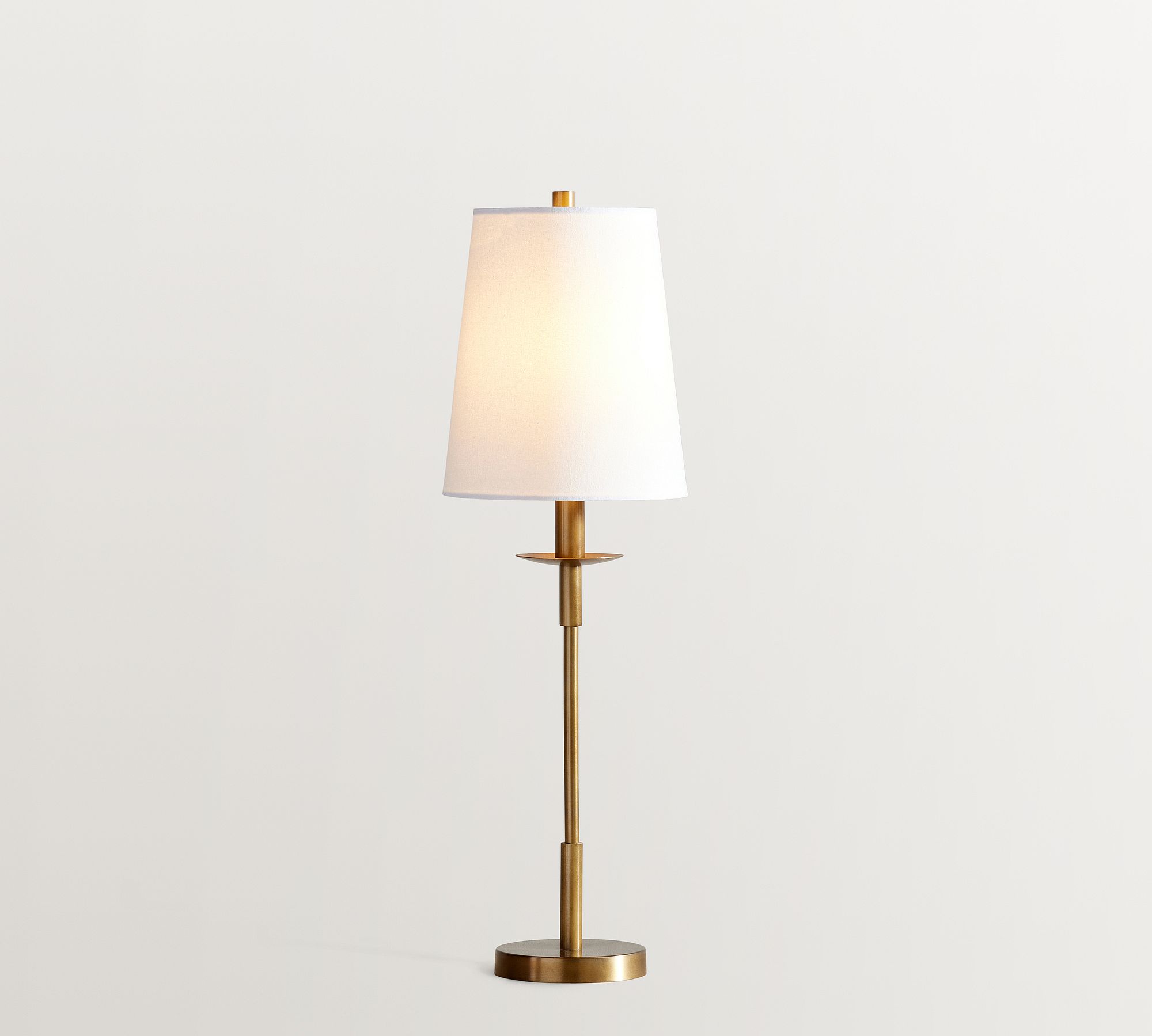 Lampe de table moderne en fer Rowan - Lampe de chevet de style industriel et rustique en lin