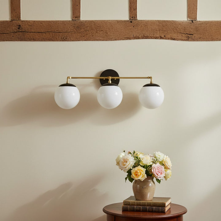 Glorica Glass Wall Sconce - Modern Vintage Vanity Light Fixture