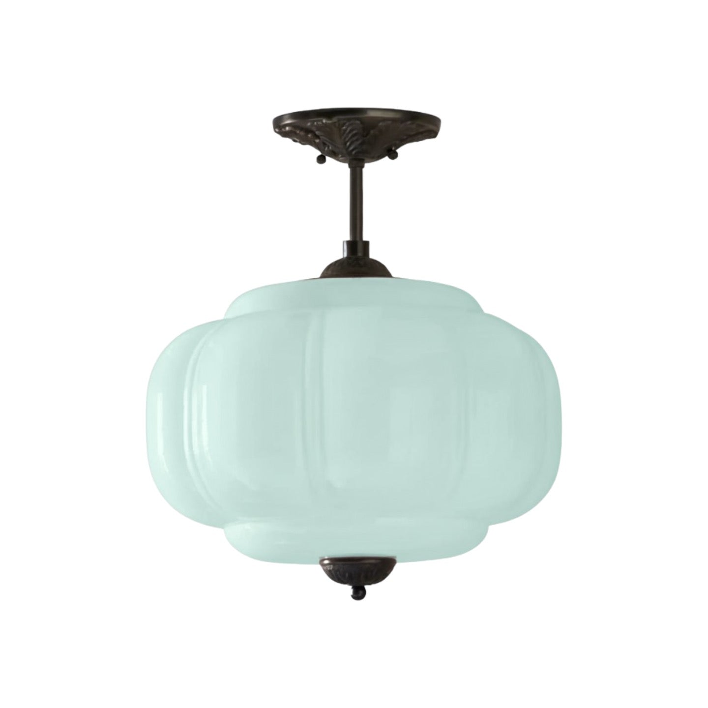 Eloise Vintage Glass Chandelier - Milk Glass Home Accent