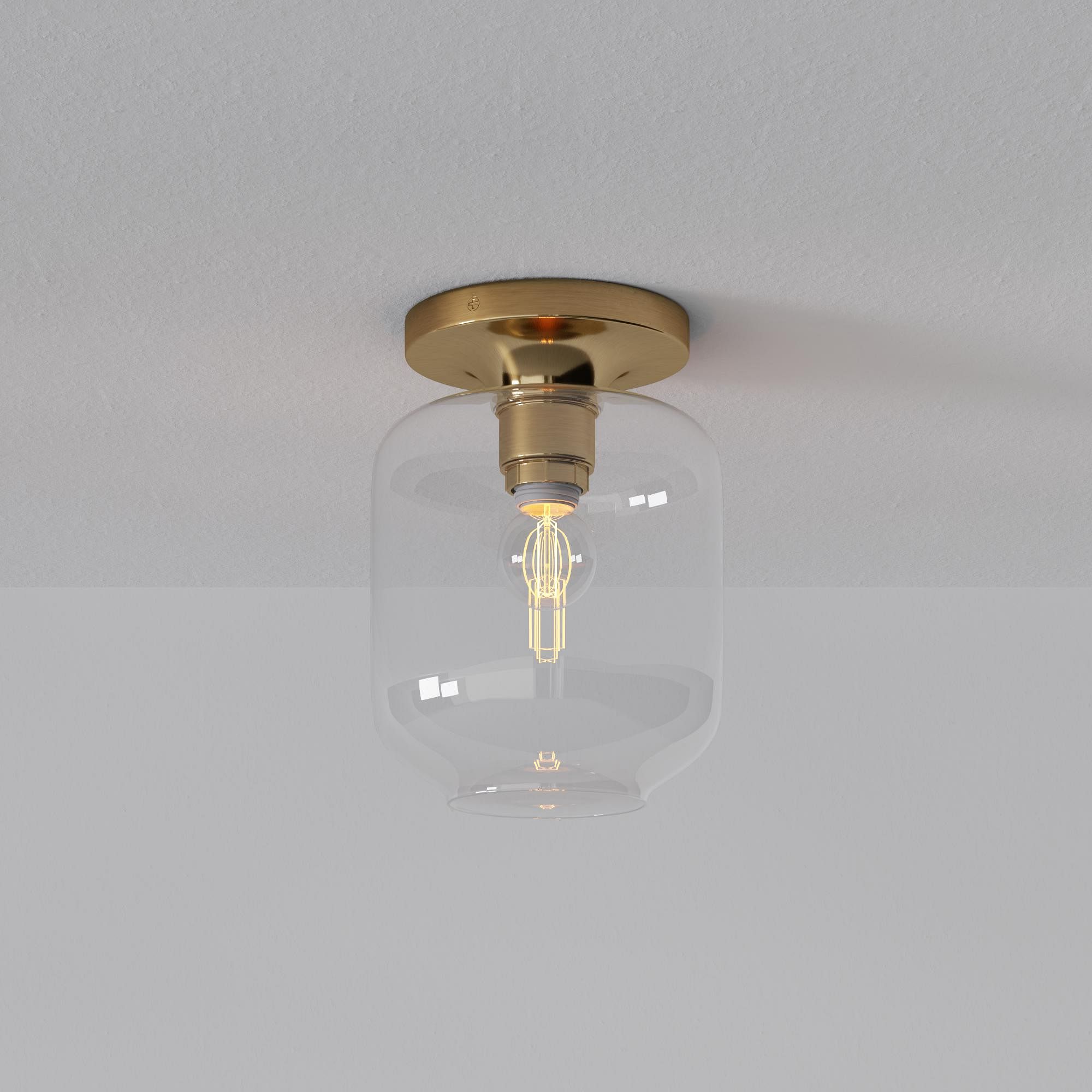Lumivelle Sculptural Flush Mount Light – Modern Glass Ceiling Lamp