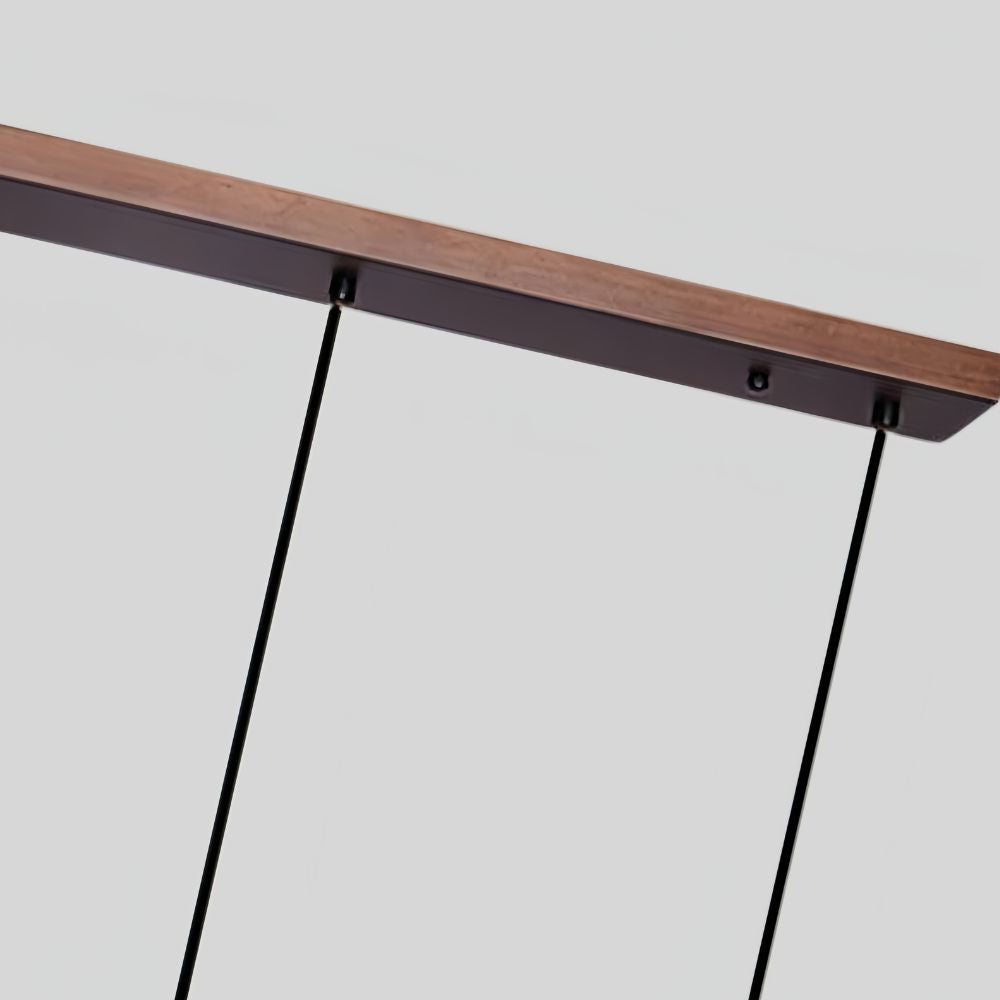 Natural Travertine Pendant Light - Walnut Circle Design for Dining Room