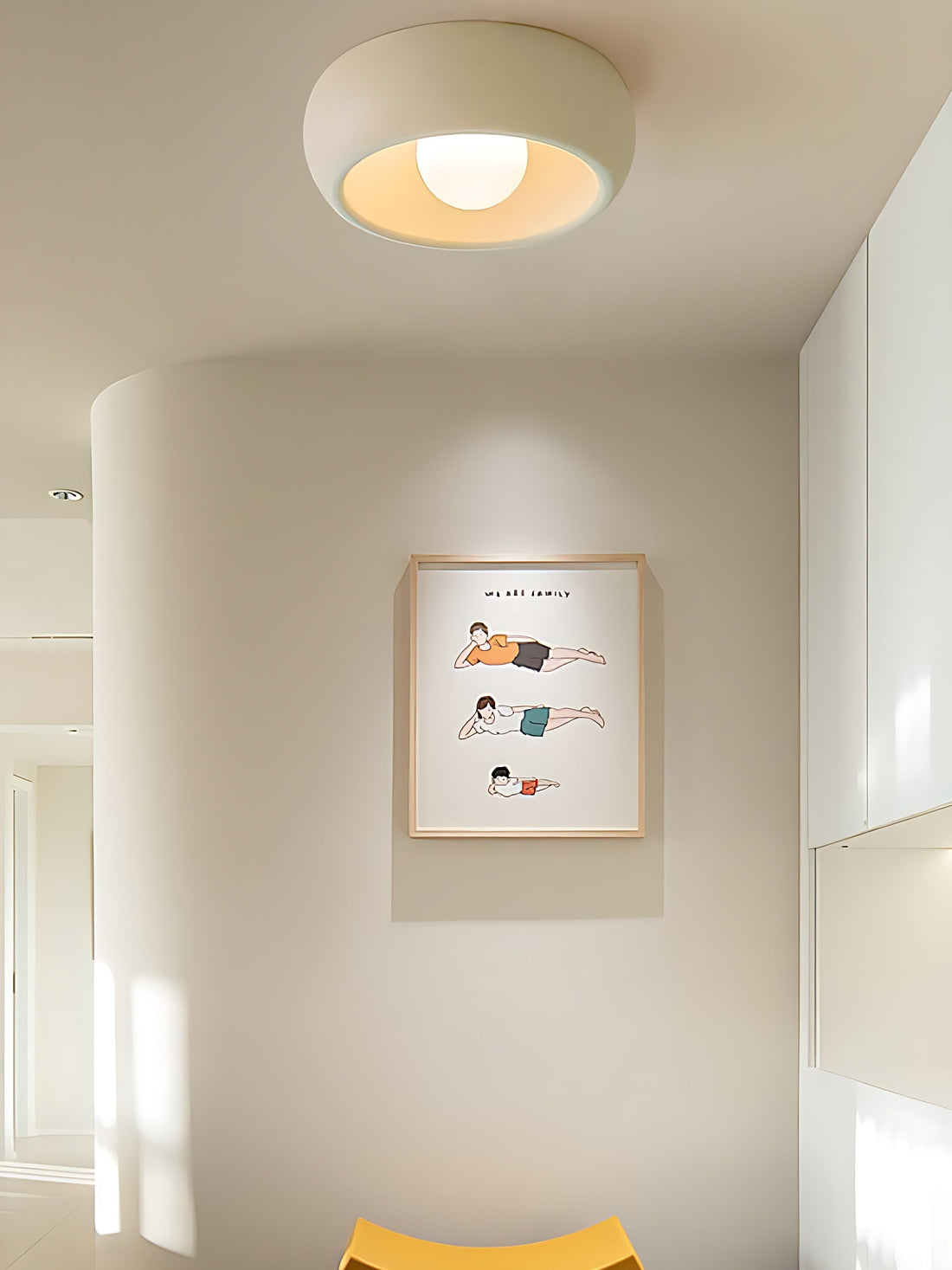 Plafonnier moderne en métal et verre, couleur noyer, pour l'éclairage intérieur