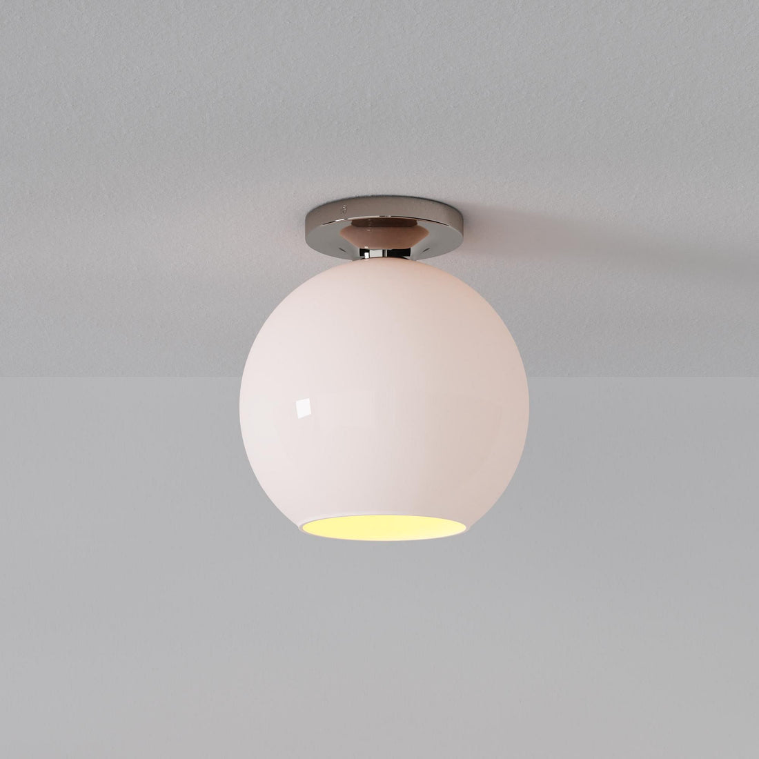 Selvion Modern Globe Ceiling Light - Damp-Rated Bathroom Lighting - Luxe Glass Shade
