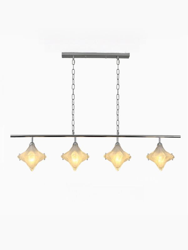 Art Deco Star Linear Pendant Light - Elegant Lighting for Kitchen Island  - Astris Cassiopeia