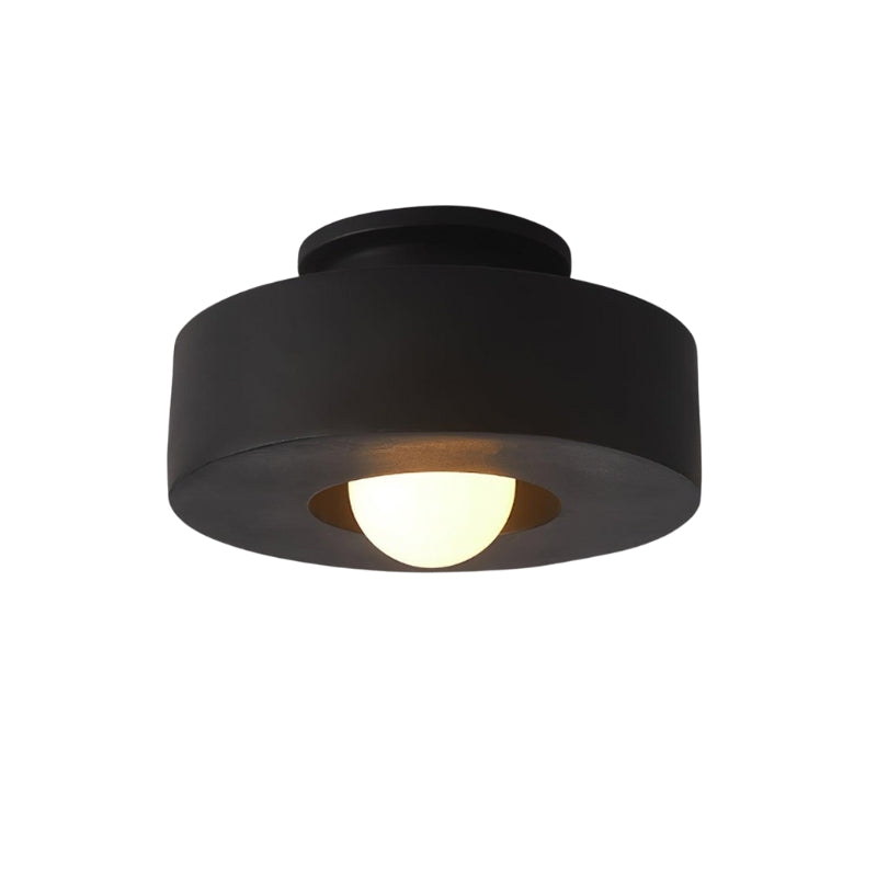 Resin Round Ceiling Lamp – Retro Wabi Sabi Style for Calm Interiors