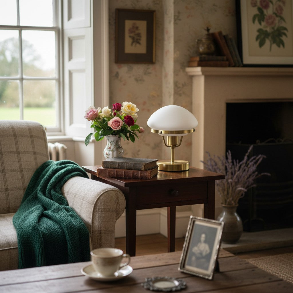 Ornato Luxe Modern Brass or Black Table Light