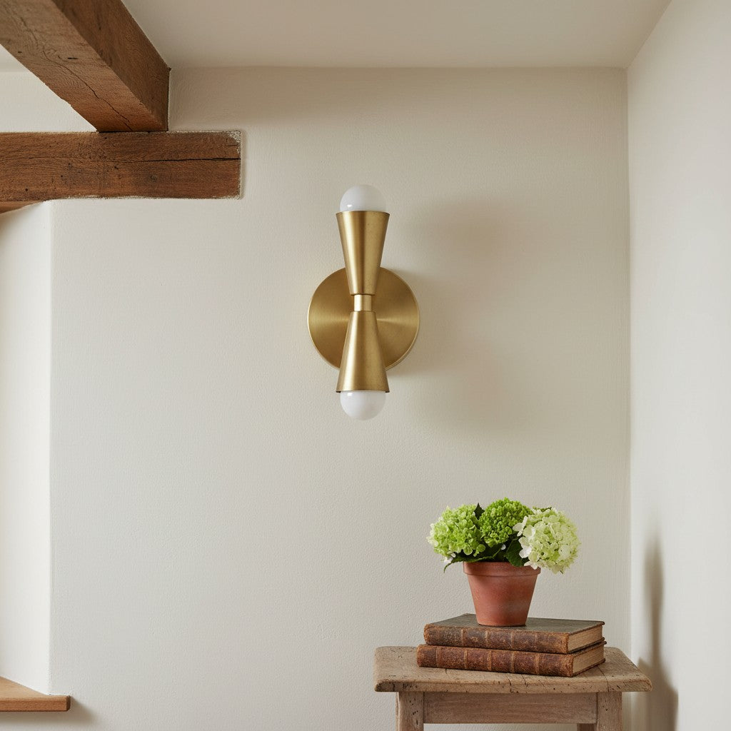 Pyralis Cone Linear Statement Wall Sconce - Modern Two Light Fixture