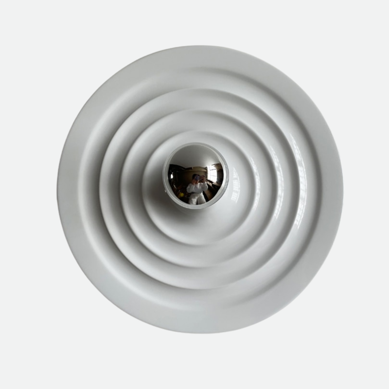 Plafonnier disque élégant de l'ère spatiale, chrome, or, blanc, noir, non dimmable