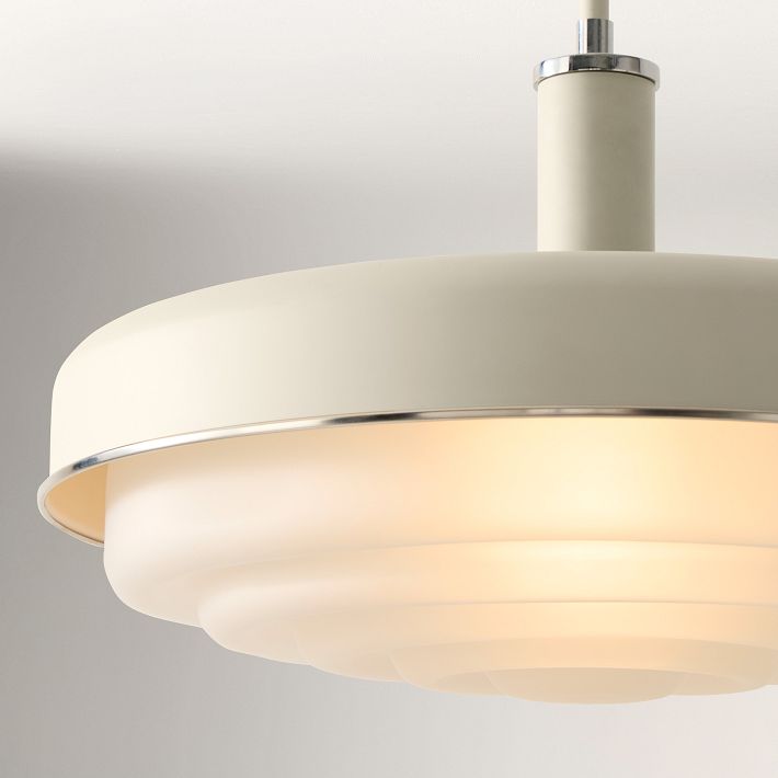 Rolvona Glass Pendant Light - Vintage Inspired Retro Style with Modern Elegance