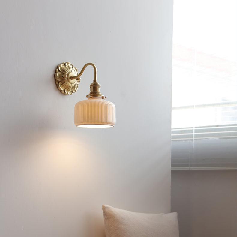 Brass Ceramic Wall Light