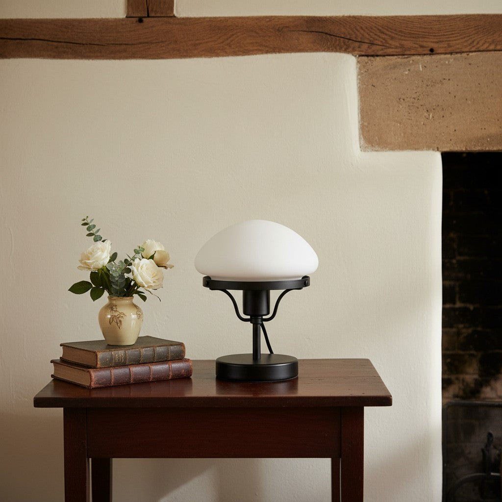 Ornato Luxe Modern Brass or Black Table Light