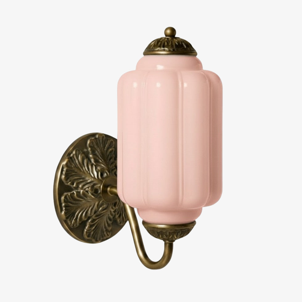 Eloise Brass Wall Sconce – Elegant Milk Glass Vintage Lighting