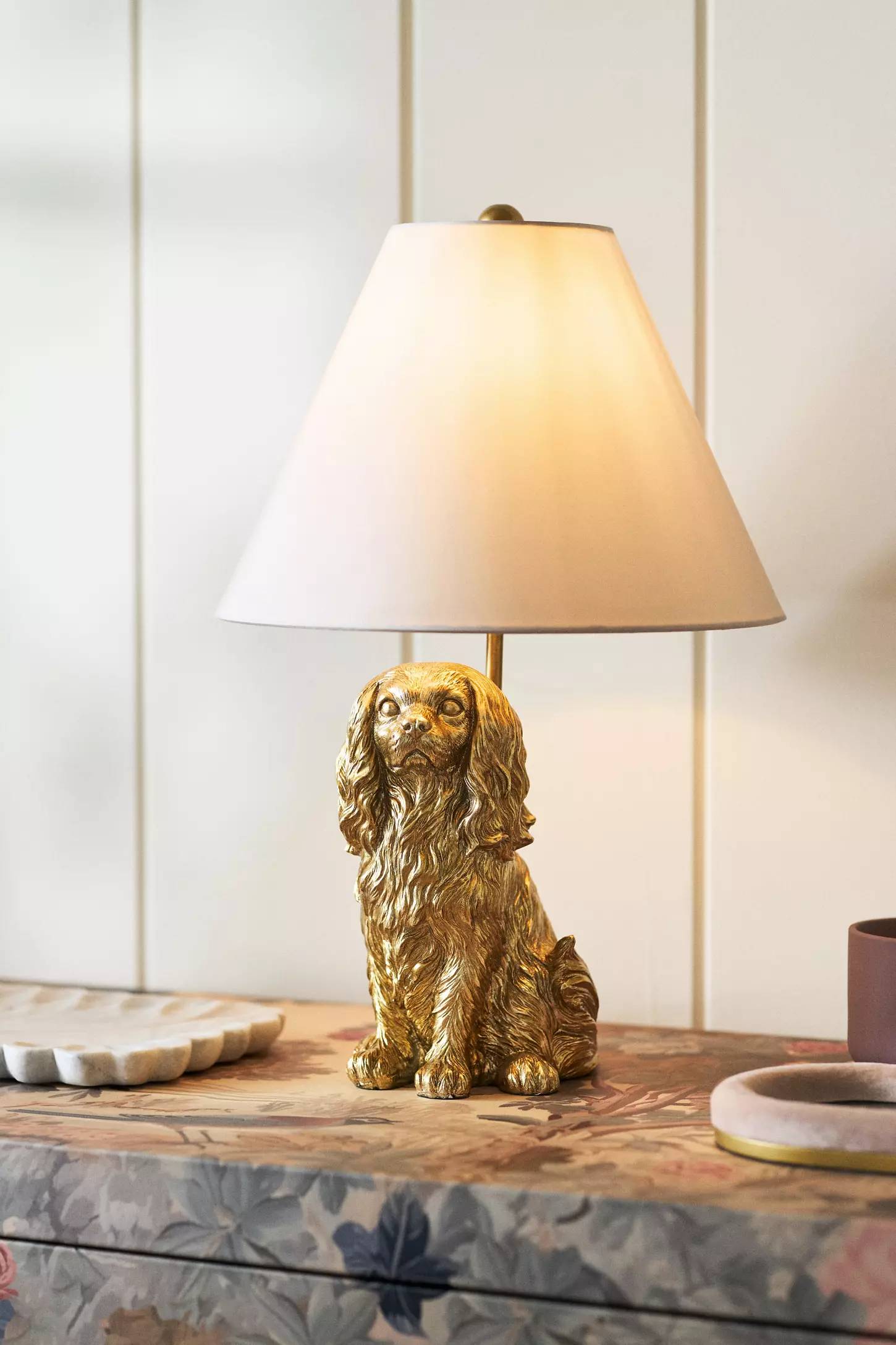 Pawdia Fabric Decorative Table Lamp - Animal Sculpture Bedside Lamp