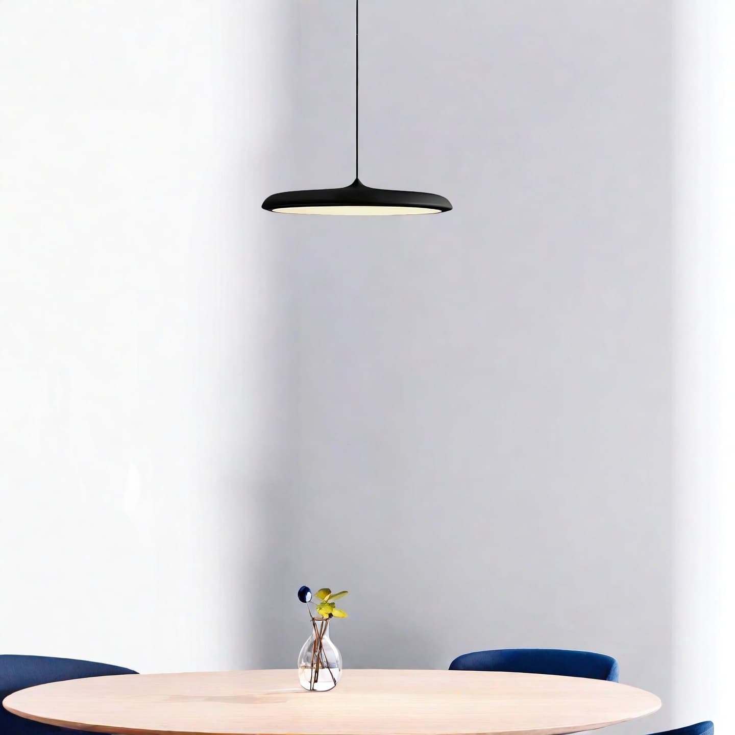 Macaron Pendant Light - Contemporary Dark Blue Metal Acrylic Decor